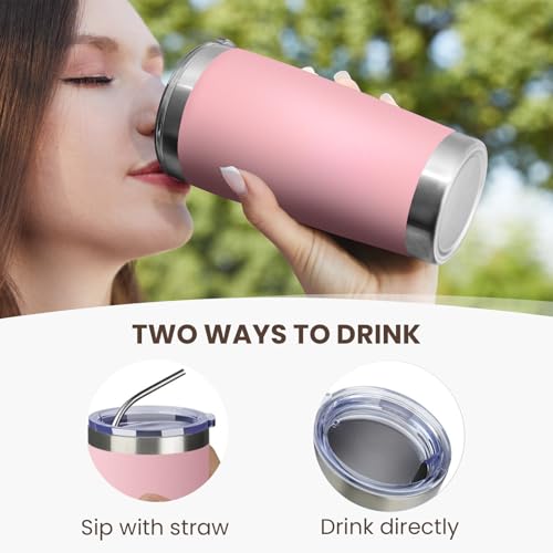 20oz Tumbler 4 Pack Double Wall Vacuum Insulated Travel Mug Bulk (4 Count)