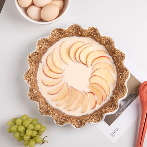 Sweejar Ceramic 11.5 Inches Pie Pan for Baking