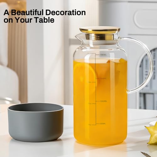 Glass Pitcher with Lid (2 Count)