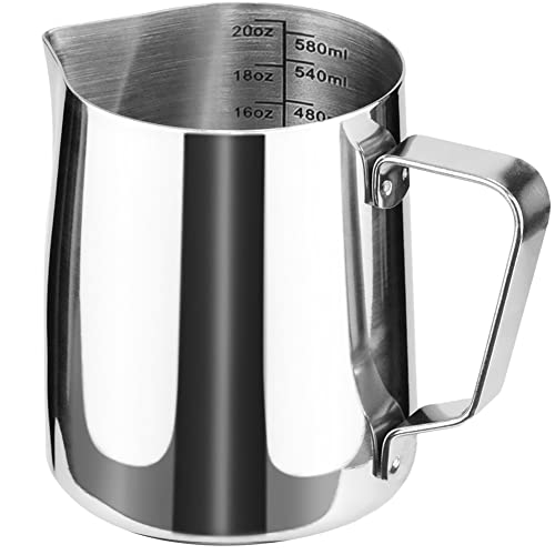 Stainless Steel Milk Frothing Pitcher Cappuccino Pitcher Pouring Jug Espresso Cup Creamer Cup for Latte Art