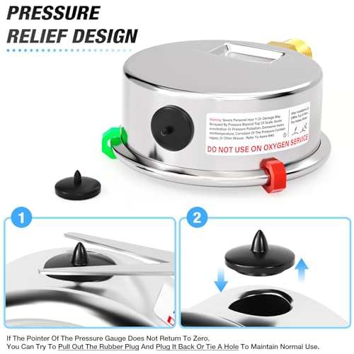30inHG~60Psi Vacuum Pressure Gauge 1