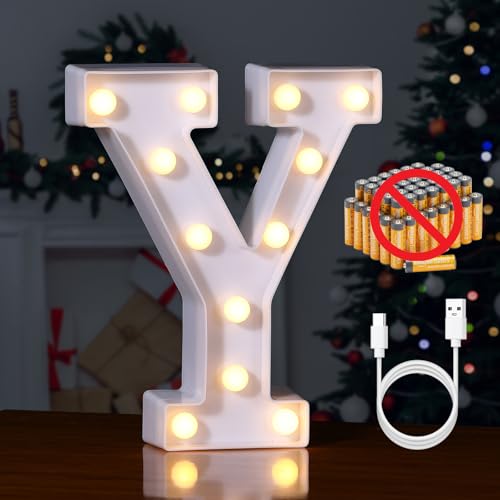 Rechargeable LED Letter Lights Sign Marquee Light Up Letters Sign for Night Light Wedding