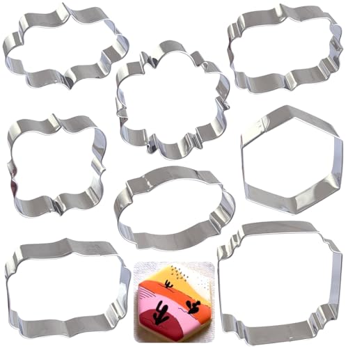 Frame Cookie Cutters Large Size 8Pcs for Baking Daily Holiday