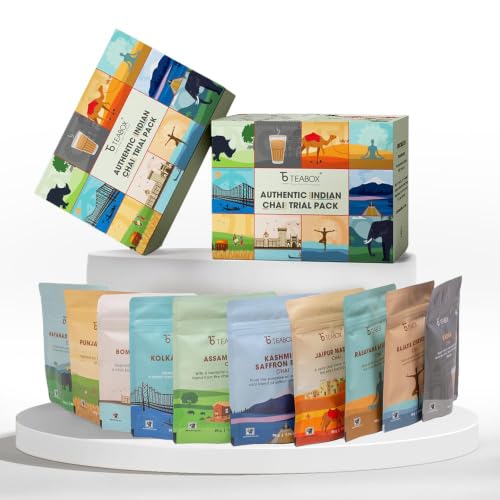 Premium Authentic Indian Spiced Chai Tea Assorted Pack (21.1644 Ounce)