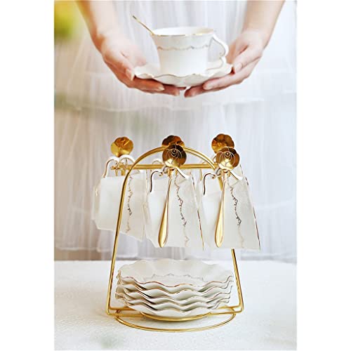 Afternoon Tea Ceramic Pot & Cup Set Saucer Spoon Glass Teapot Coffee Cup Household Supplies
