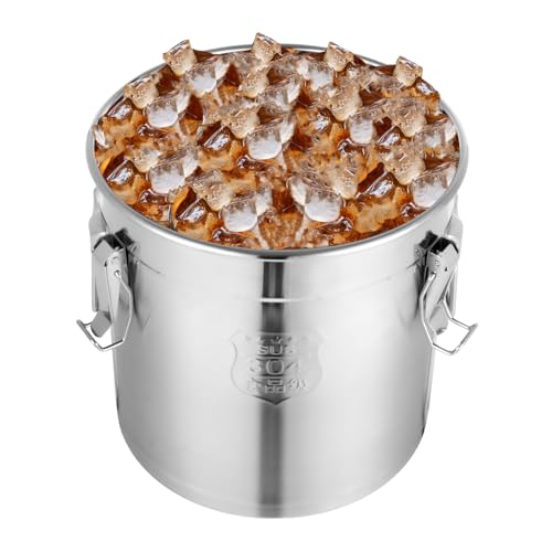1115 OZ Stainless Steel Canister Rice Cereal Grain Storage Containers with Lid Airtight Coffee Bean Storage Milk Flour Sugar Food Storage for Home Bar Restaurant