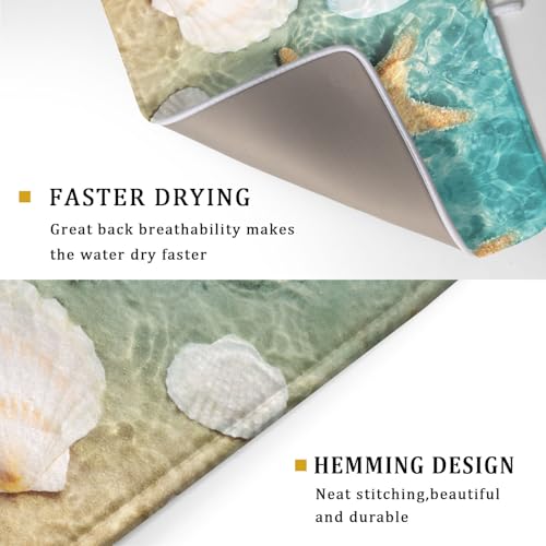 Summer Beach Style Dish Drying Mat for Kitchen Counter