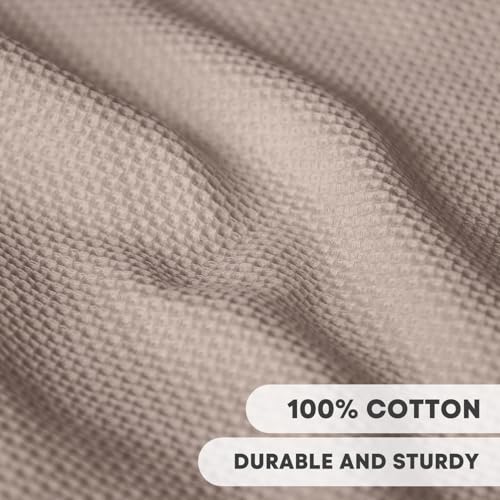 100% Cotton Brown Waffle Weave Kitchen Dish Cloths (6 Count)