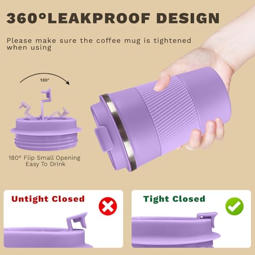 Vacuum Insulated Stainless Steel Travel Coffee Mug