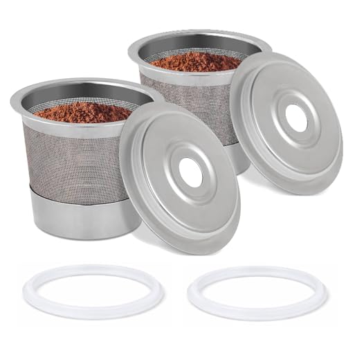 2 Pack Stainless Steel Reusable Pods for Ninja Dual Brew CFP101 and PB051 (2 Count)