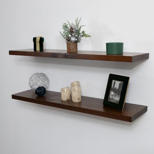 URBANDI Rustic Floating Shelves (2 Count)