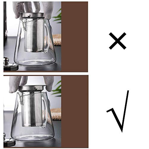 Glass Teapot with Infuser Tea Pot 1300ml