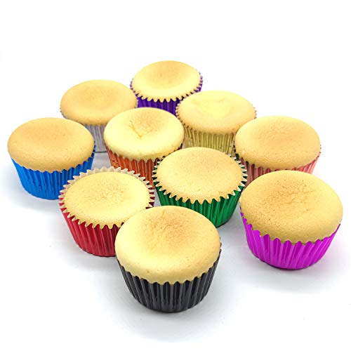 Standard Hot Pink Foil Cupcake Liners Muffin Baking Cups for Party and More (100 Count)