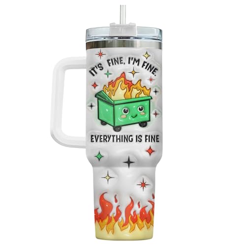 Dumpster Fire This Little 40 oz Tumbler with Handle