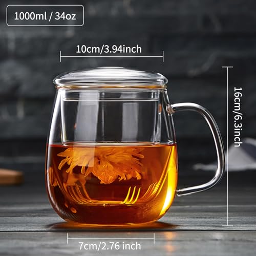 Large Glass Tea Cup