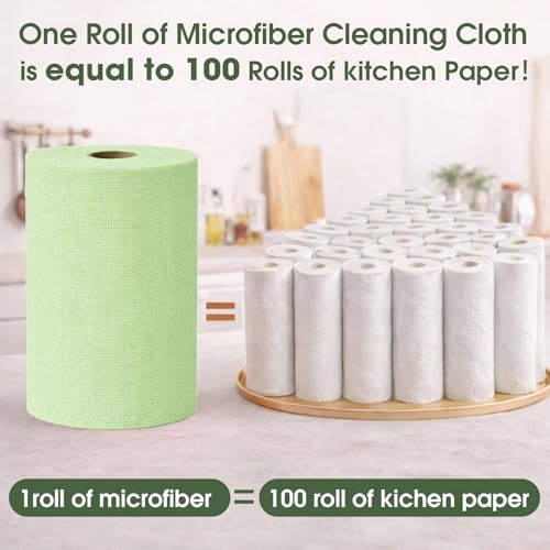 Microfiber Cleaning Cloth Roll (100 Count)