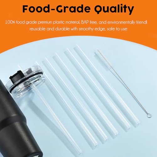 Clear Replacement Straws for Stanley 20oz 14oz Tumble (6 Count)
