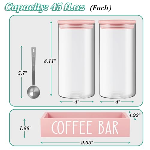 Pink Coffee Canister for Ground Coffee