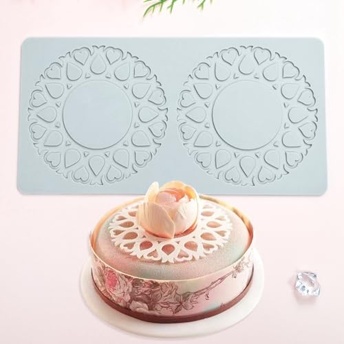 Hollow Tulip Flower Shape Sugar Craft Silicone Pad French Dessert Lace Mat Fondant Cake Mold Cupcake Decorating Silicone Mould