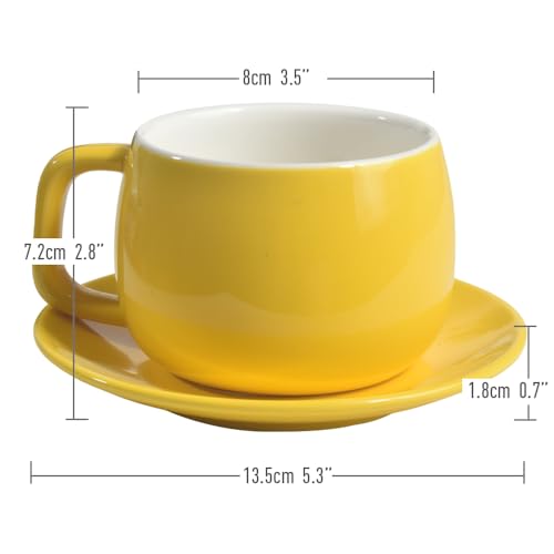 Porcelain Coffee Cup with Saucer 270ml (10.99 Count)