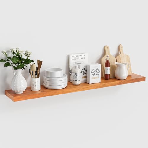 Solid Wood Floating Shelves 48 Inches Long