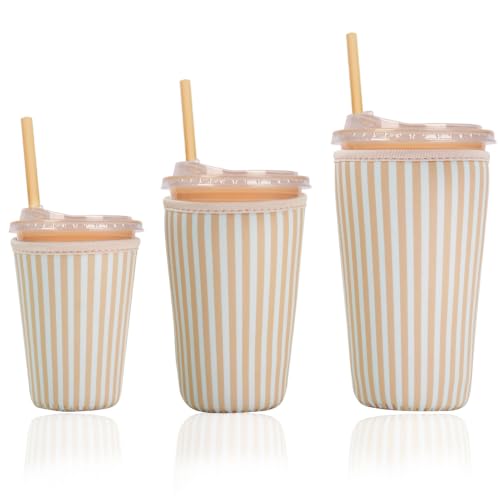 Reusable 3 Pack Iced Coffee Cup Sleeve