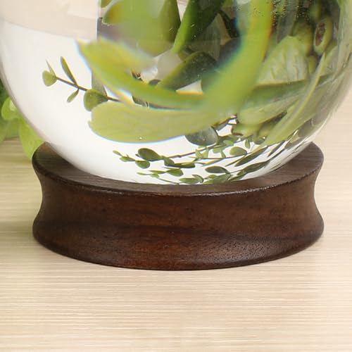 Pack of 3 Wooden Sphere Holder Display Stand for Crystal Sport Ball (3 Count)