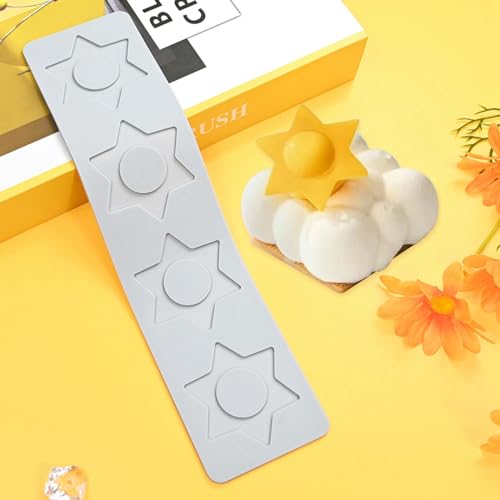 Star Lace Mat Silicone Mold For Chocolate Epoxy Resin Cake Topper Sugar Craft Baking Cake Lace Decoration Tool DIY Wedding