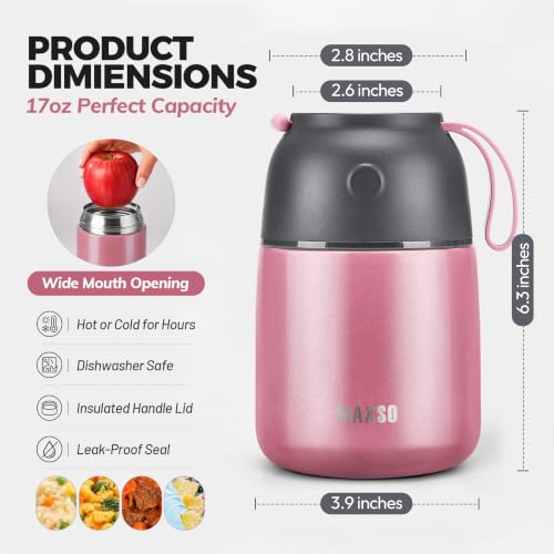 Insulated Food Jar for Hot & Cold Food for Kids Adult