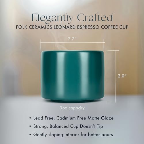 Leonard Ceramic Espresso Cups (2 Count)