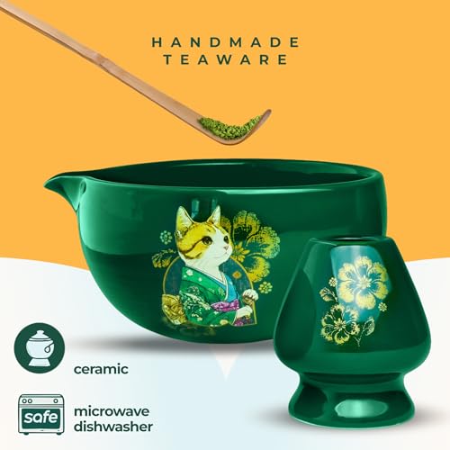 Cat Matcha Set Green