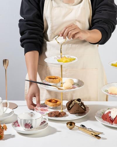 Sweejar 3 Tier Ceramic Cake Stand Wedding
