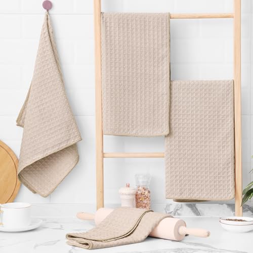 Microfiber Waffle Weave Kitchen Towels (4 Count)