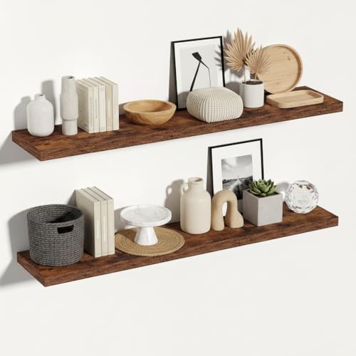 55x12 Floating Shelves 12 Inches Deep (2 Count)