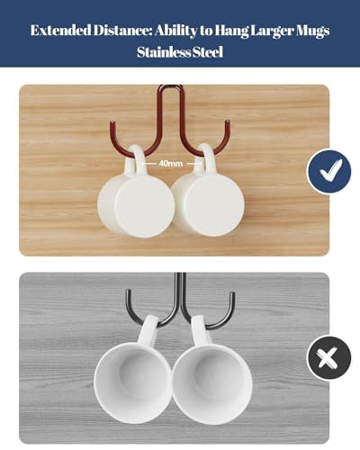Mug Hooks Under Cabinet 3 Pack (3 Count)