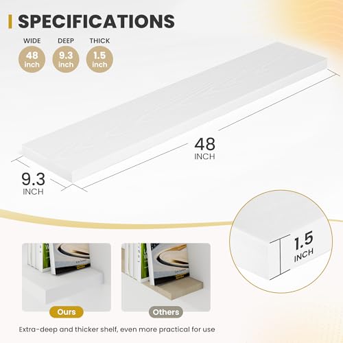 48 Inch Floating Shelves