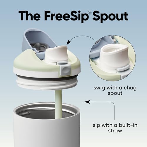 FreeSip Tumbler Stainless Steel Water Bottle 40 oz Iced Breeze