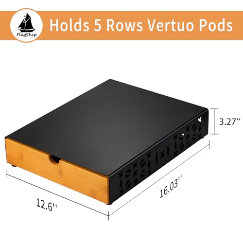 for Nespresso Pod Holder Coffee Pod Organizer for Vertuo Pod Storage Morden Design Large Capacity Fits All Size Vertuo Pods