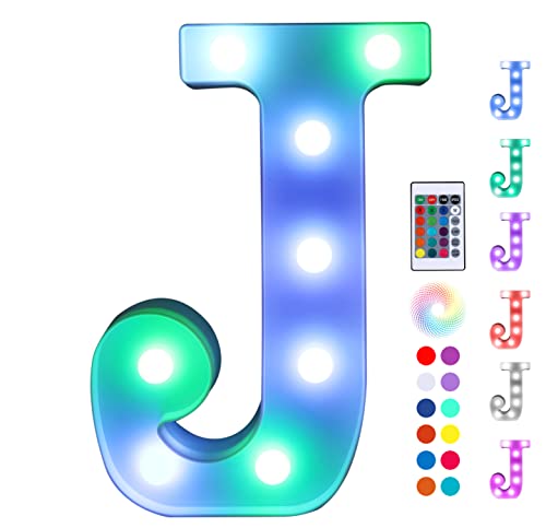 Colorful LED Letter Lights with Remote