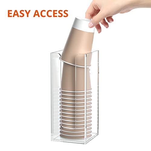 Acrylic Coffee Cup and Lid Storage Organizer Holder