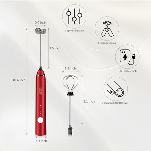 Milk Frother Electric USB Stainless Steel Accessory