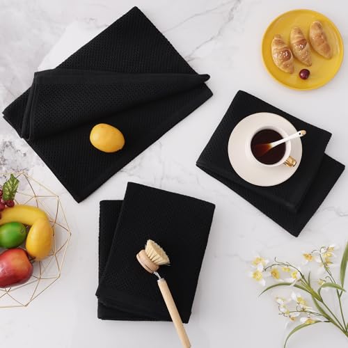 100% Cotton Oversized Waffle Weave Kitchen Towels 12 (12 Count)