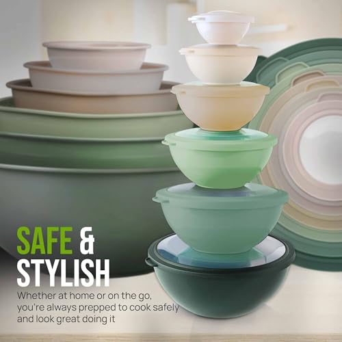 12 Piece Plastic Mixing Bowls with Leak (452.48 Count)