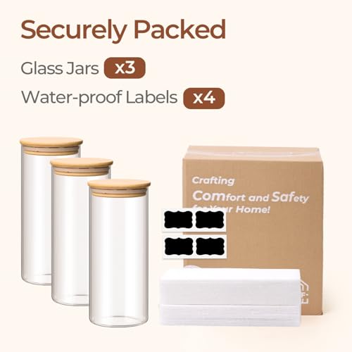 Glass Storage Containers with Lids 1.7 Qt (3 Count)