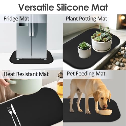 Silicone Coffee Maker Mat with Lip for Countertops
