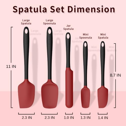 Silicone Spatula Set of 5 (5 Count)