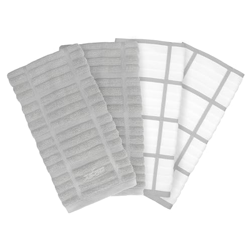 Solid & Coordinate Kitchen Towels (4 Count)