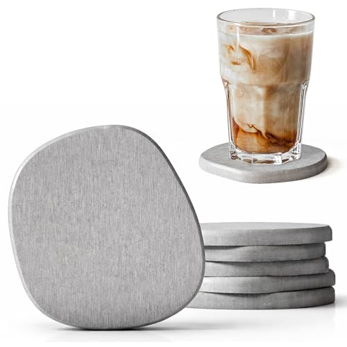 6 Pack Diatomite Absorbent Coasters for Drinks (6 Count)