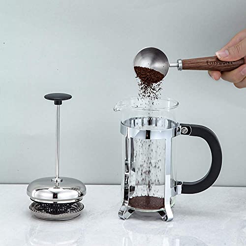Retro Stainless Steel Coffee Spoon With Black Walnut Handle