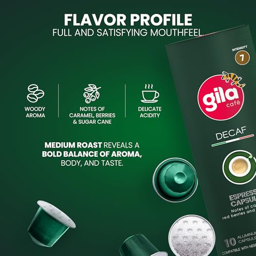 gila cafe Decaf Coffee Capsules (60 Count)